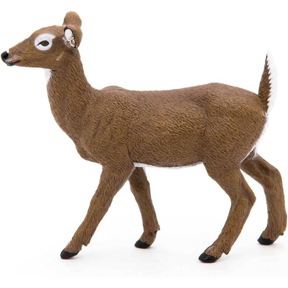 White-Tailed‎ Doe Figurine - Hand Painted Deer Action Toy Figure - Papo